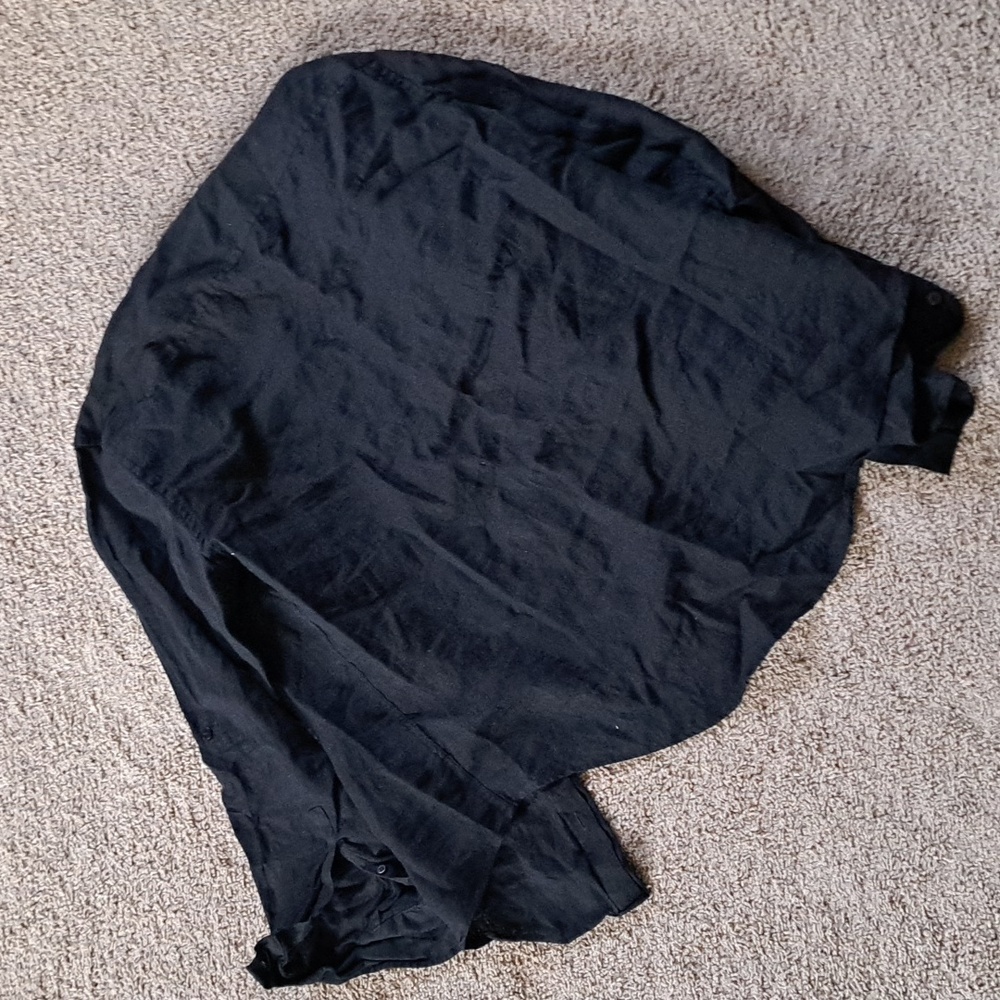 Chic Black Women's Linens Blazar View 4